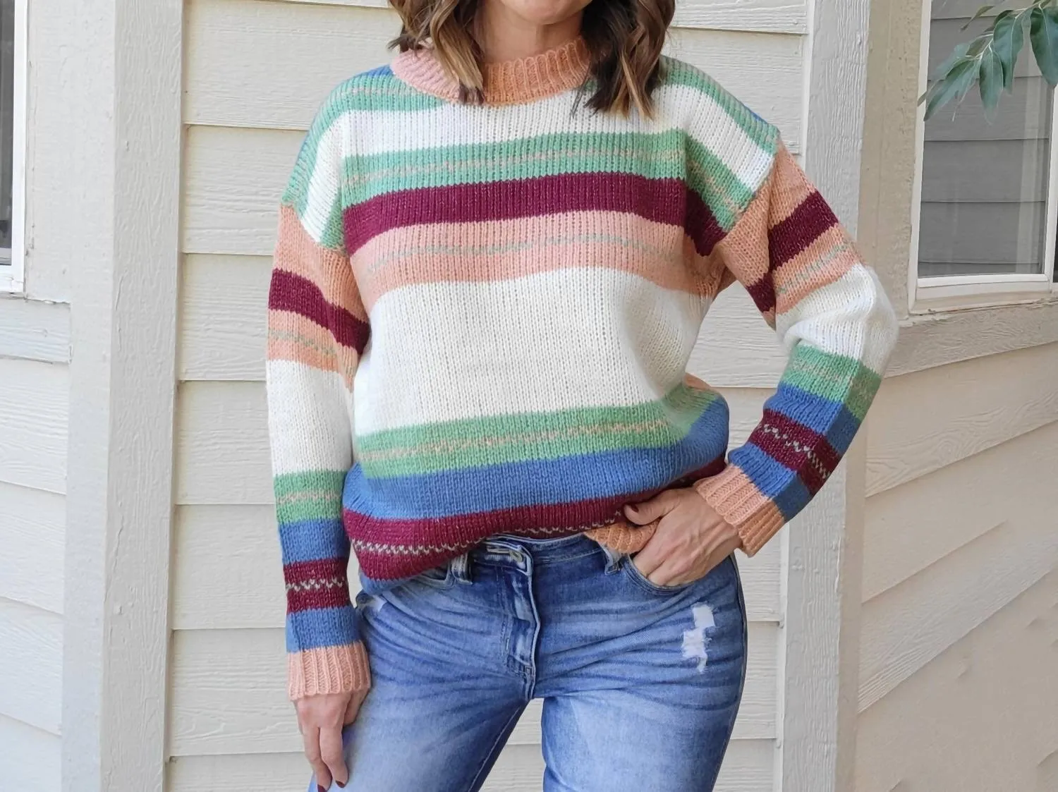 And The Why - Striped Knitted Sweater
