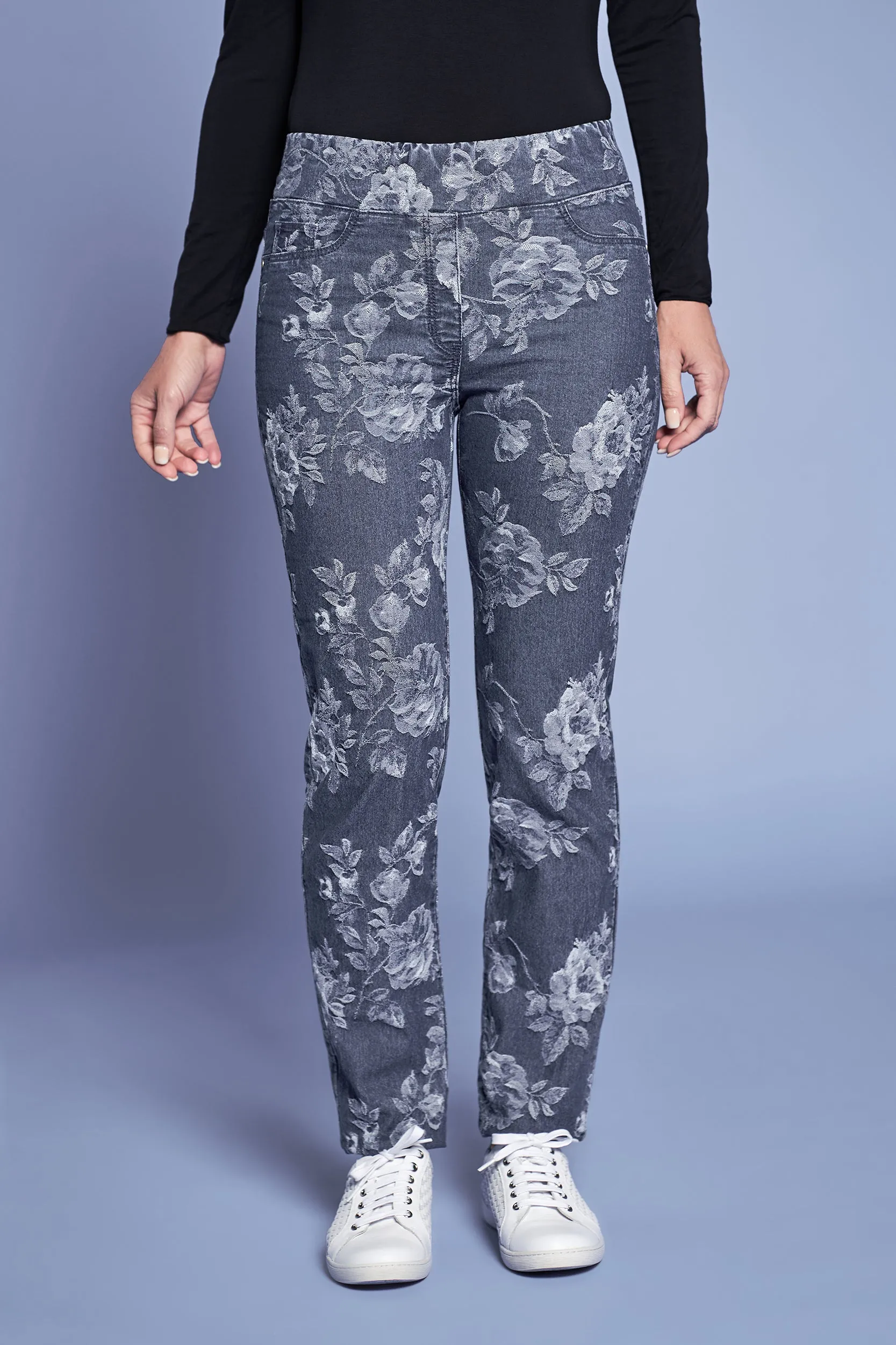 Bengajean® Jacquard Straight Leg - Floral Denim