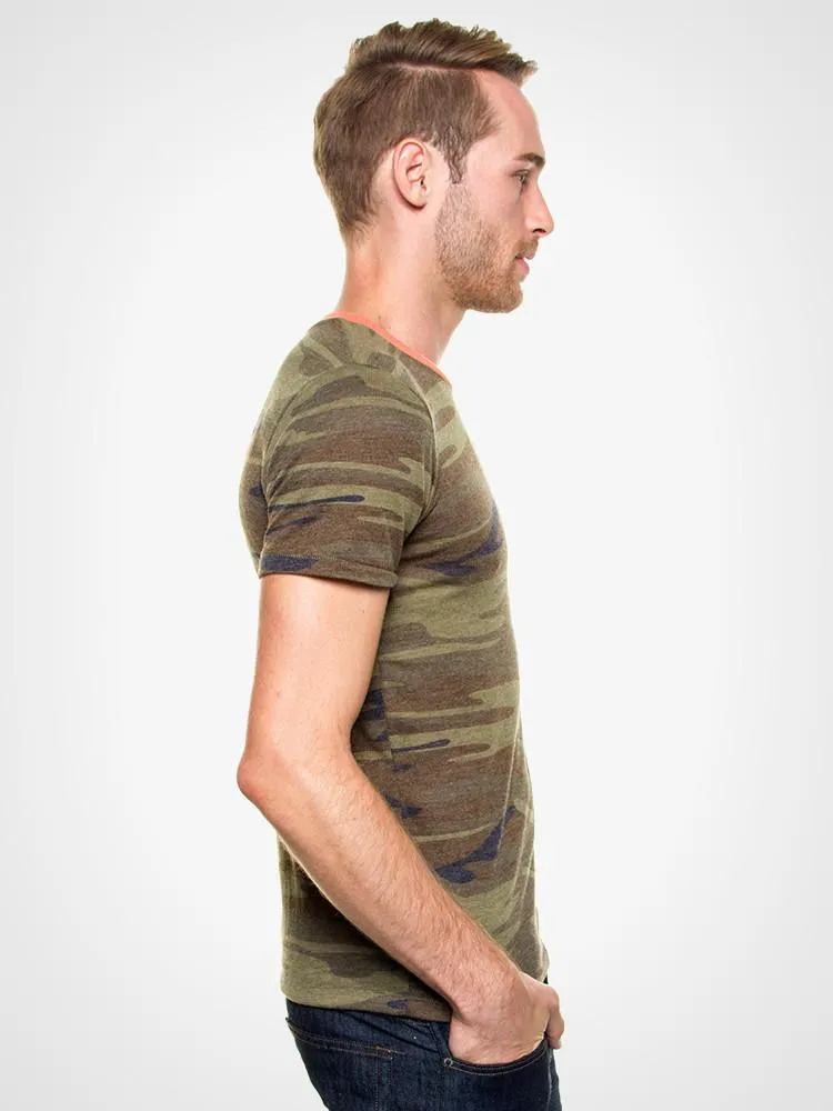 Camo Print Heather Crew