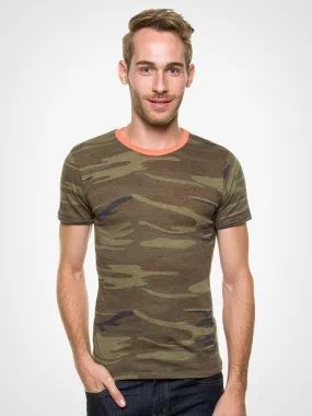 Camo Print Heather Crew