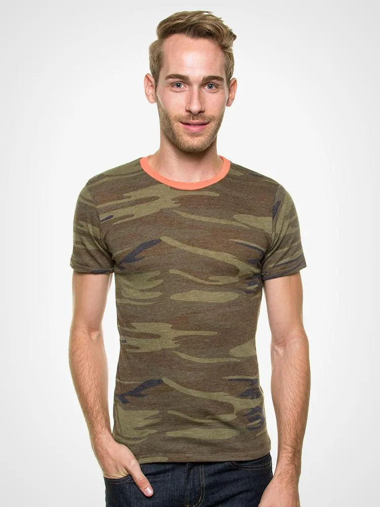 Camo Print Heather Crew