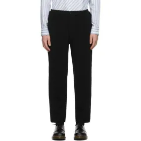 Comme des Garcons Homme Deux Black Wool Serge Thick Trousers