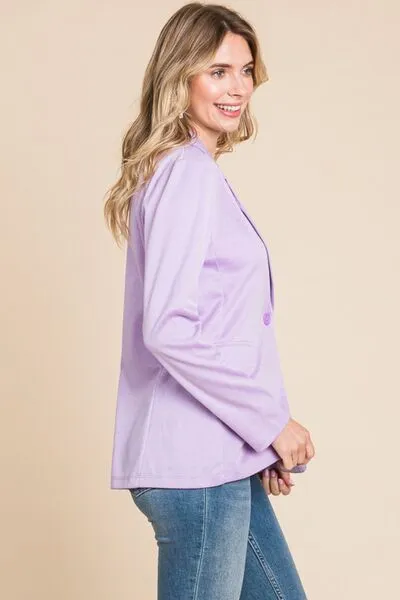 Cordelia Button Up Long Sleeve Slit Blazer