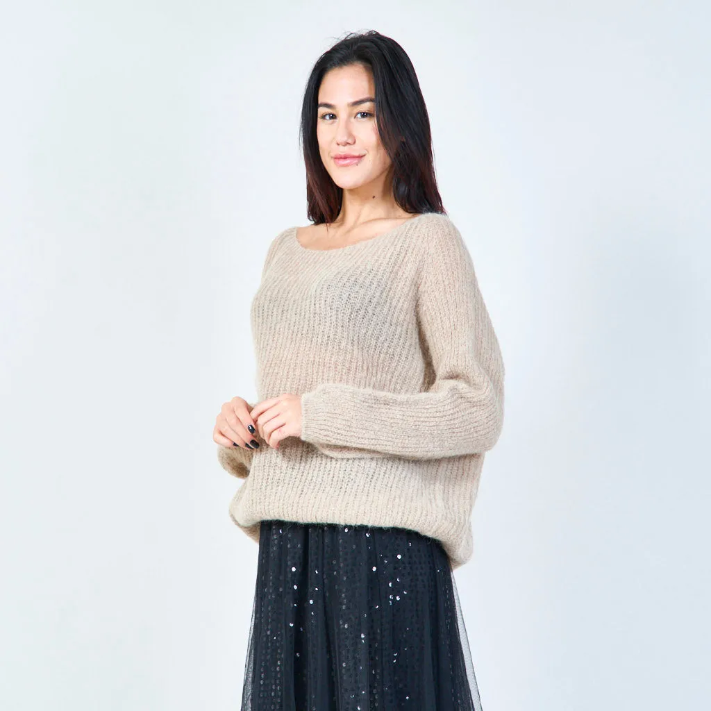 Cozy oversized knitted sweater wholesale