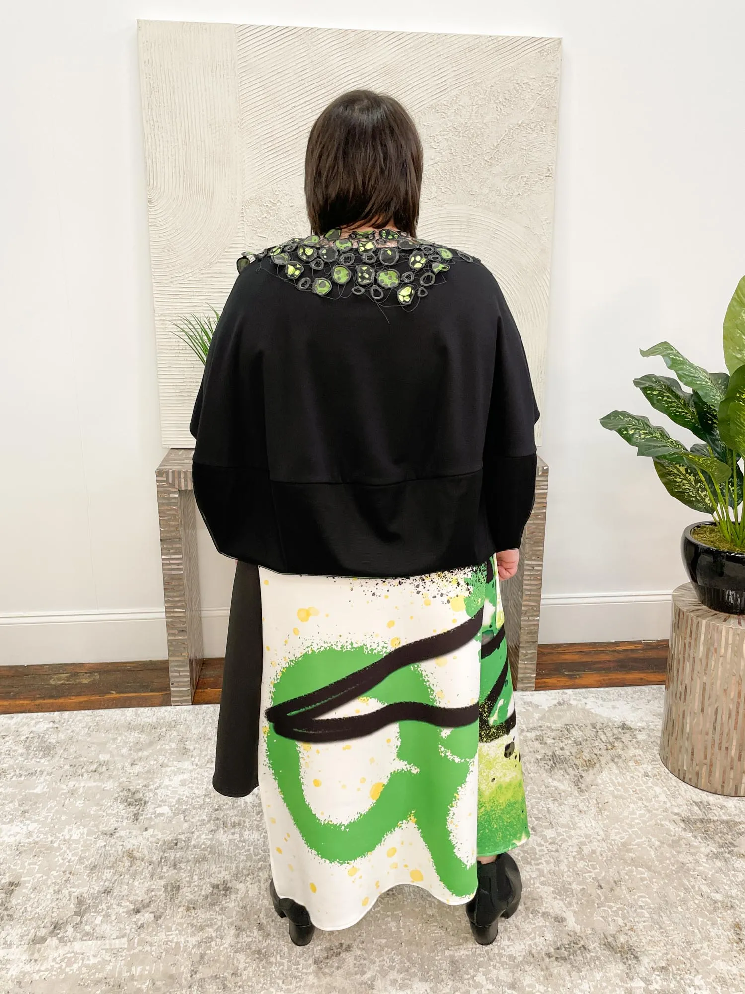 Dia Skirt, Green Print