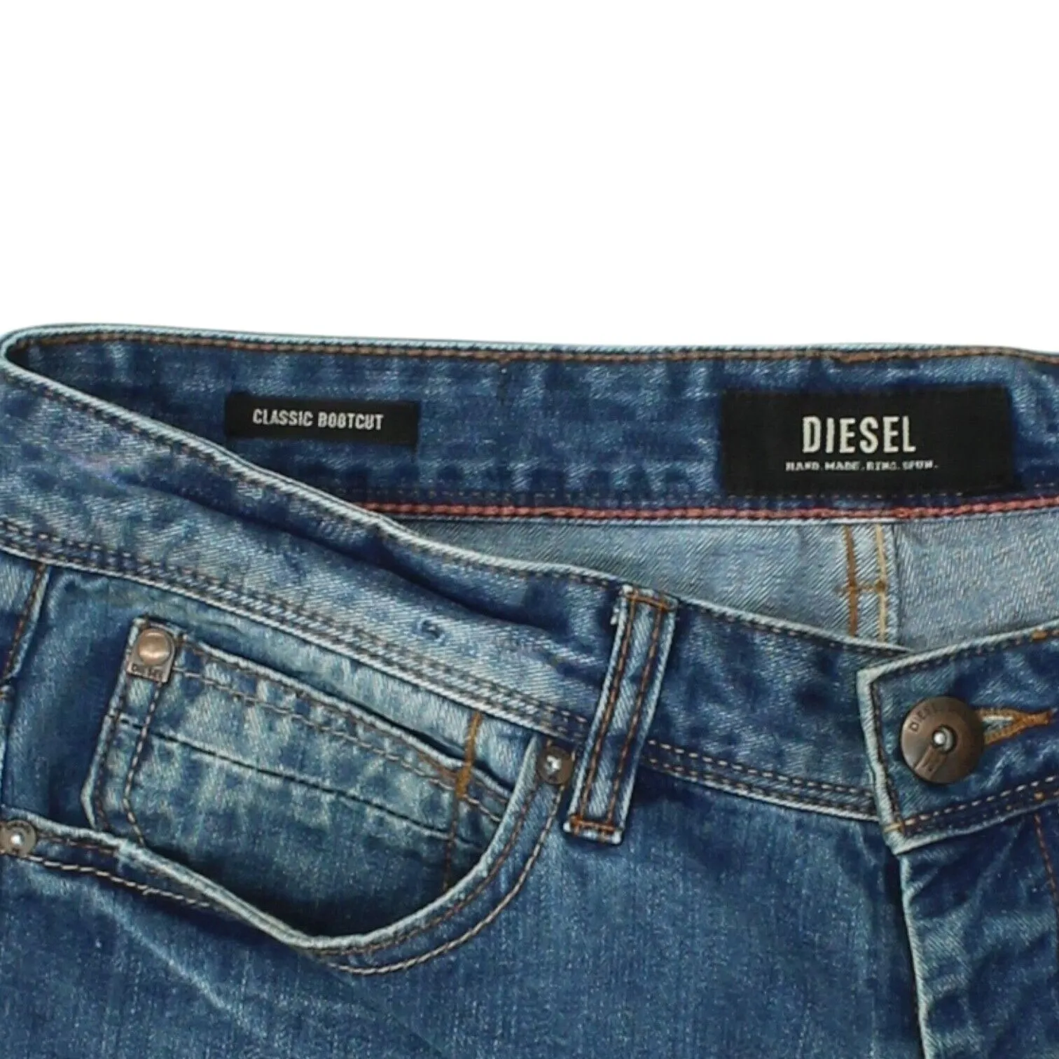 Diesel Mens Blue Classic Bootcut Jeans | Casual Designer Denim Trousers VTG