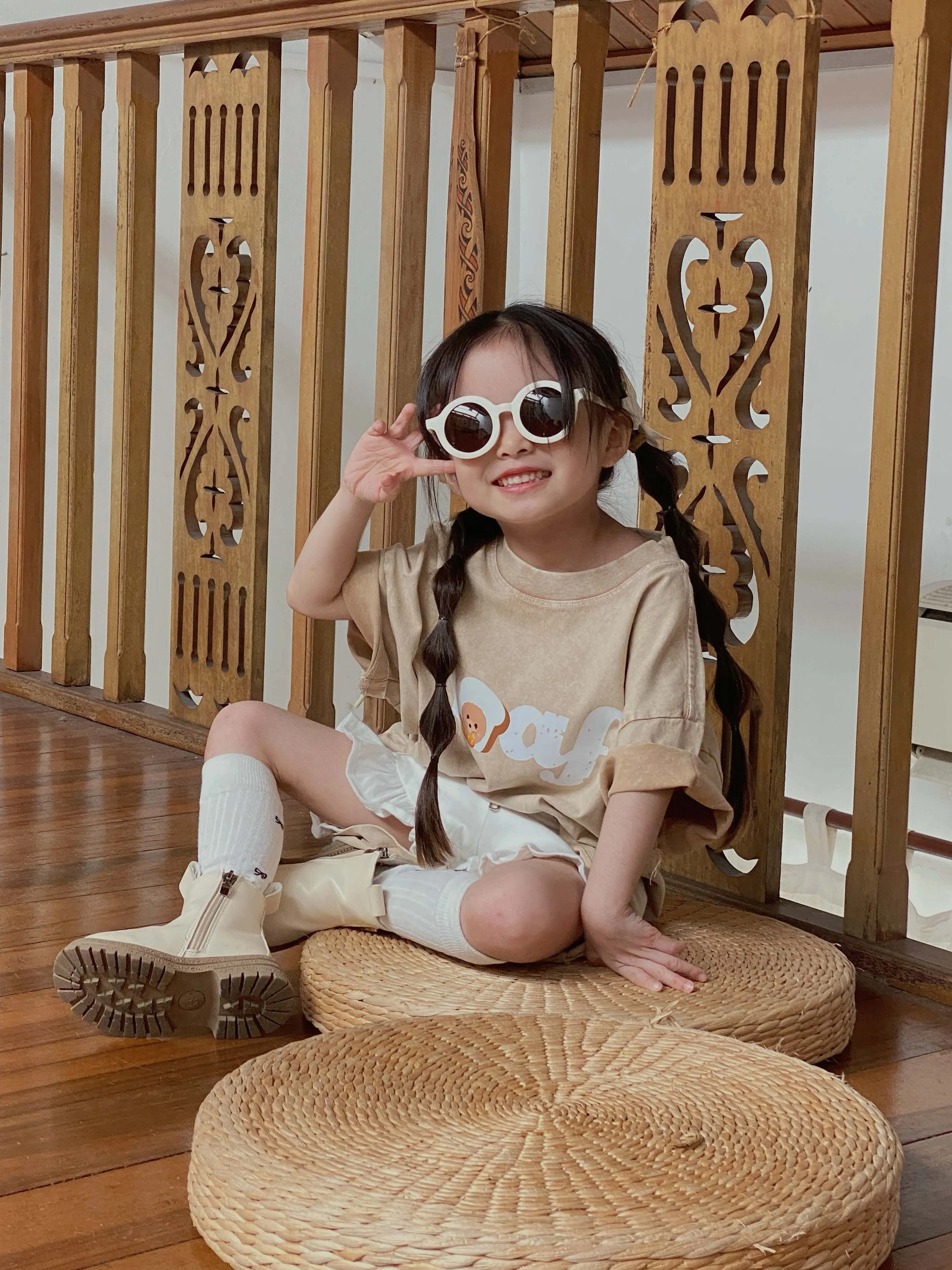 [EM] Toast Loaf Kid T-Shirt Collection LIGHT KHAKI
