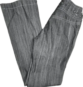 Escada Y2K Ladies Rhinestone Trim Jeans - Size 36 Euro or 7AU