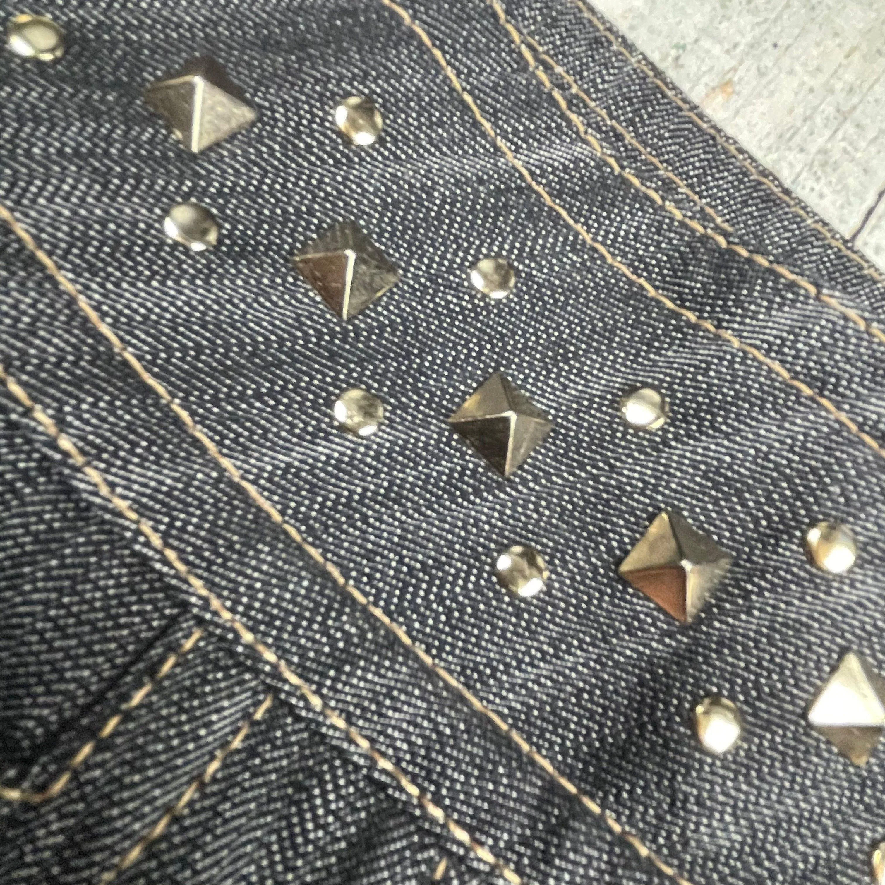 Escada Y2K Ladies Rhinestone Trim Jeans - Size 36 Euro or 7AU