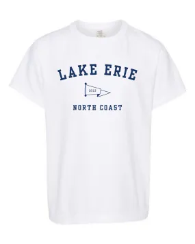 FINAL SALE Youth Lake Erie Flag Short Sleeve- White