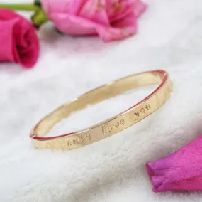 Gold Plated Letter Printed Design Single Kada