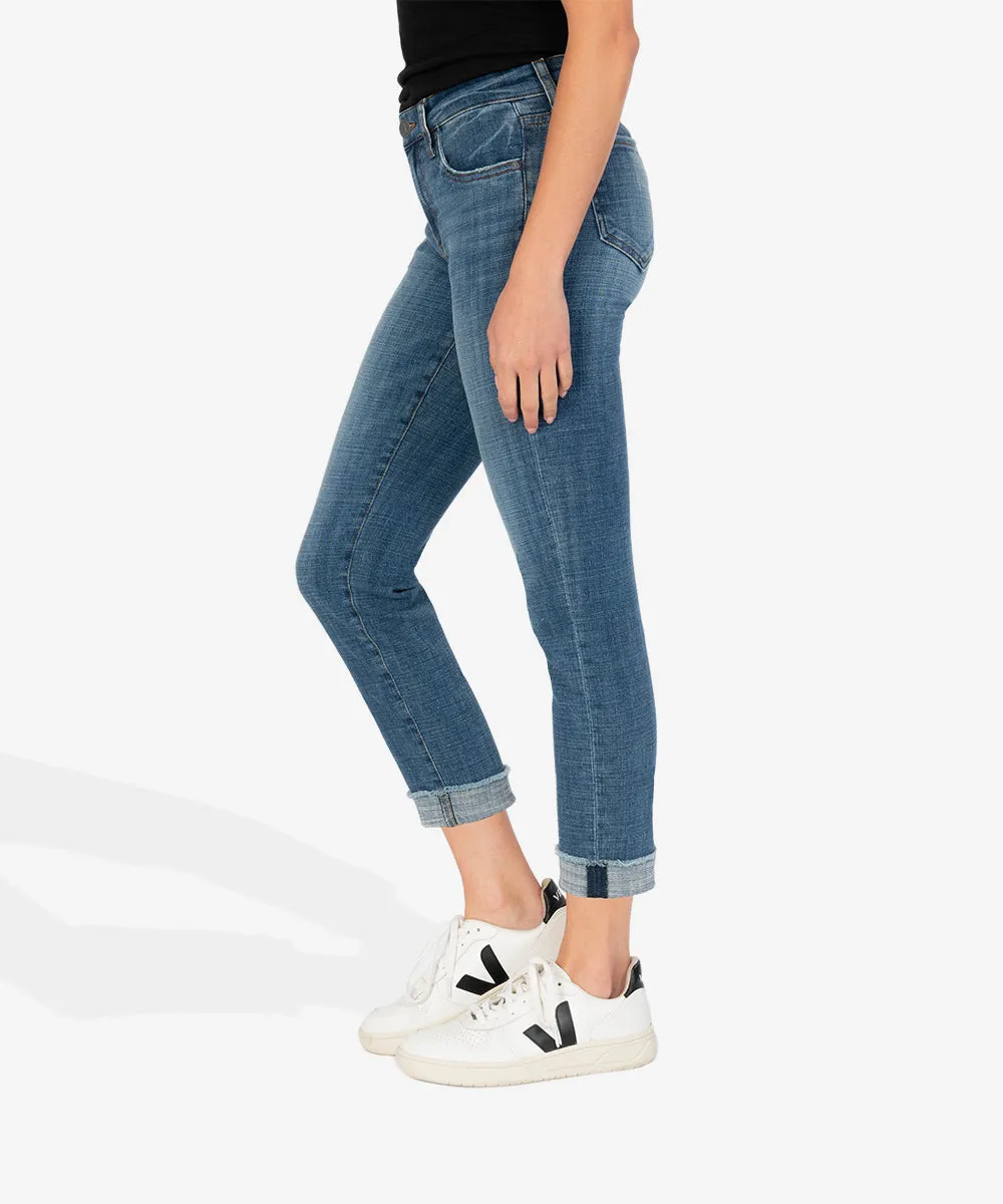 Kut From The Kloth Amy (Summer Weight) Straight Leg Crop Jeans (Imitate Wash)