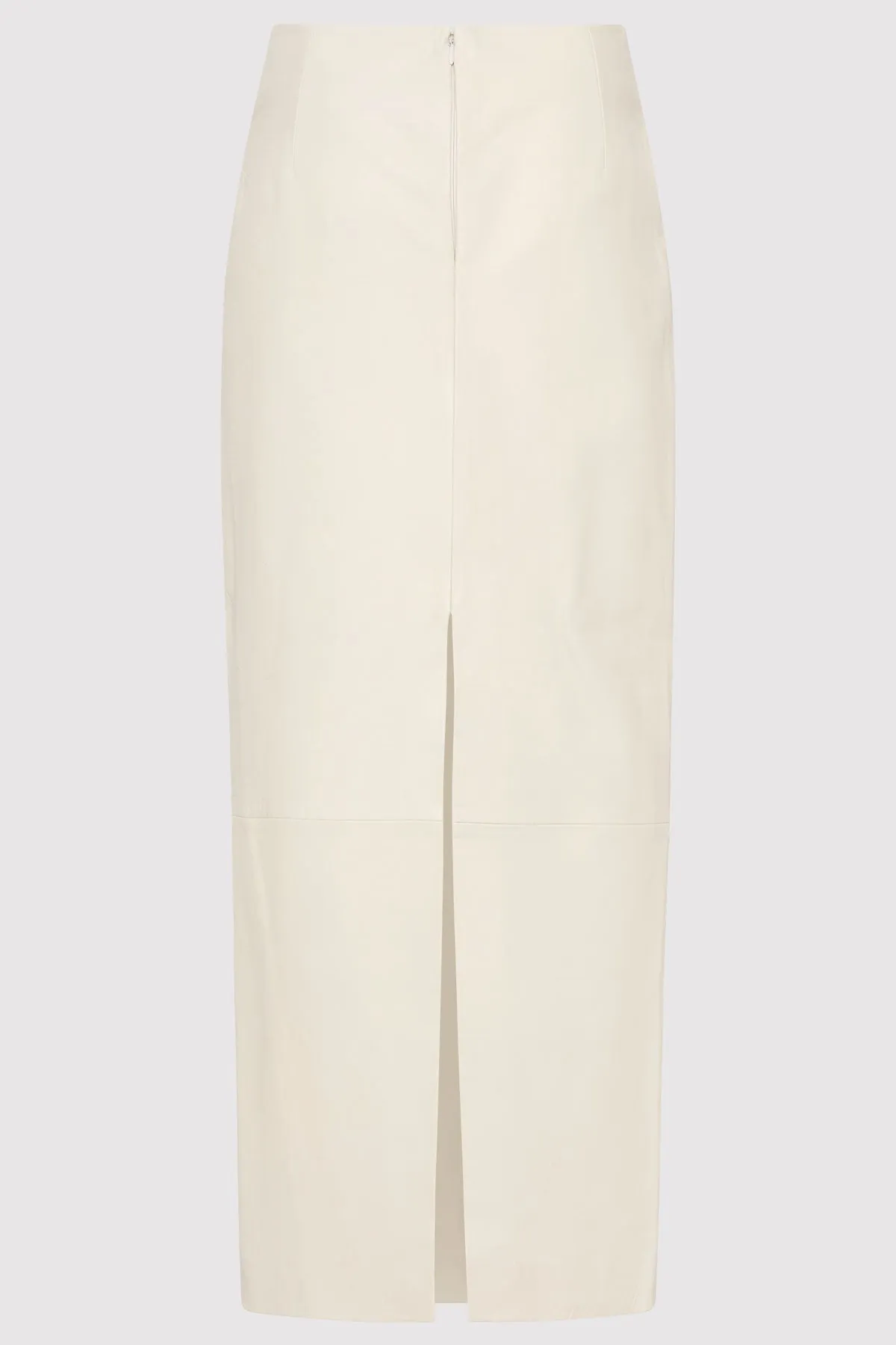 Leather Column Skirt - Tofu