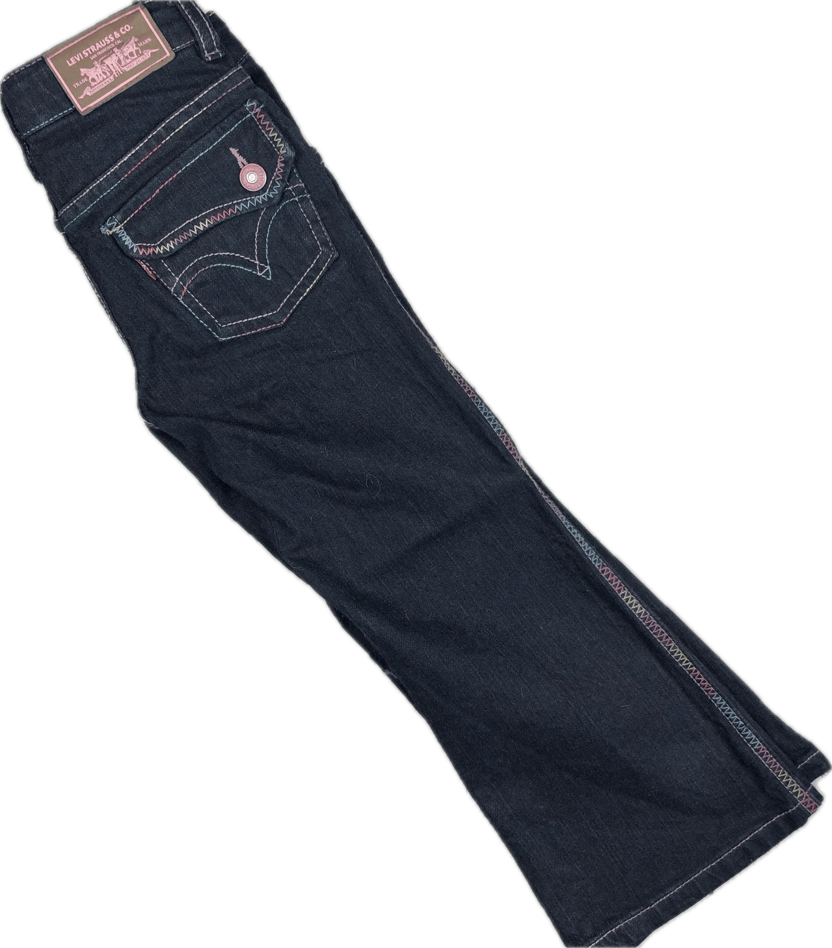 Levis Girls Rainbow Stitch Jeans - Size 4Y