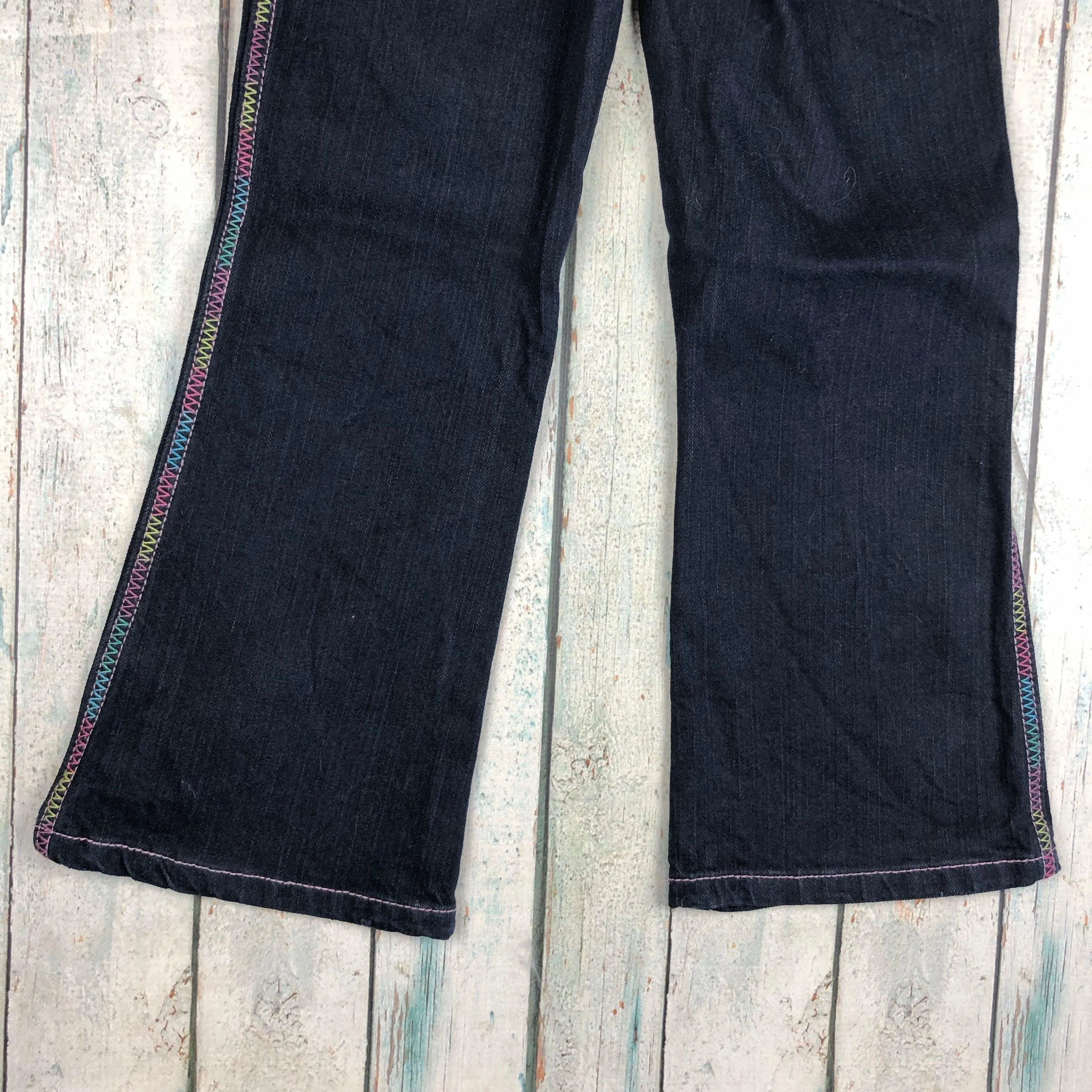 Levis Girls Rainbow Stitch Jeans - Size 4Y