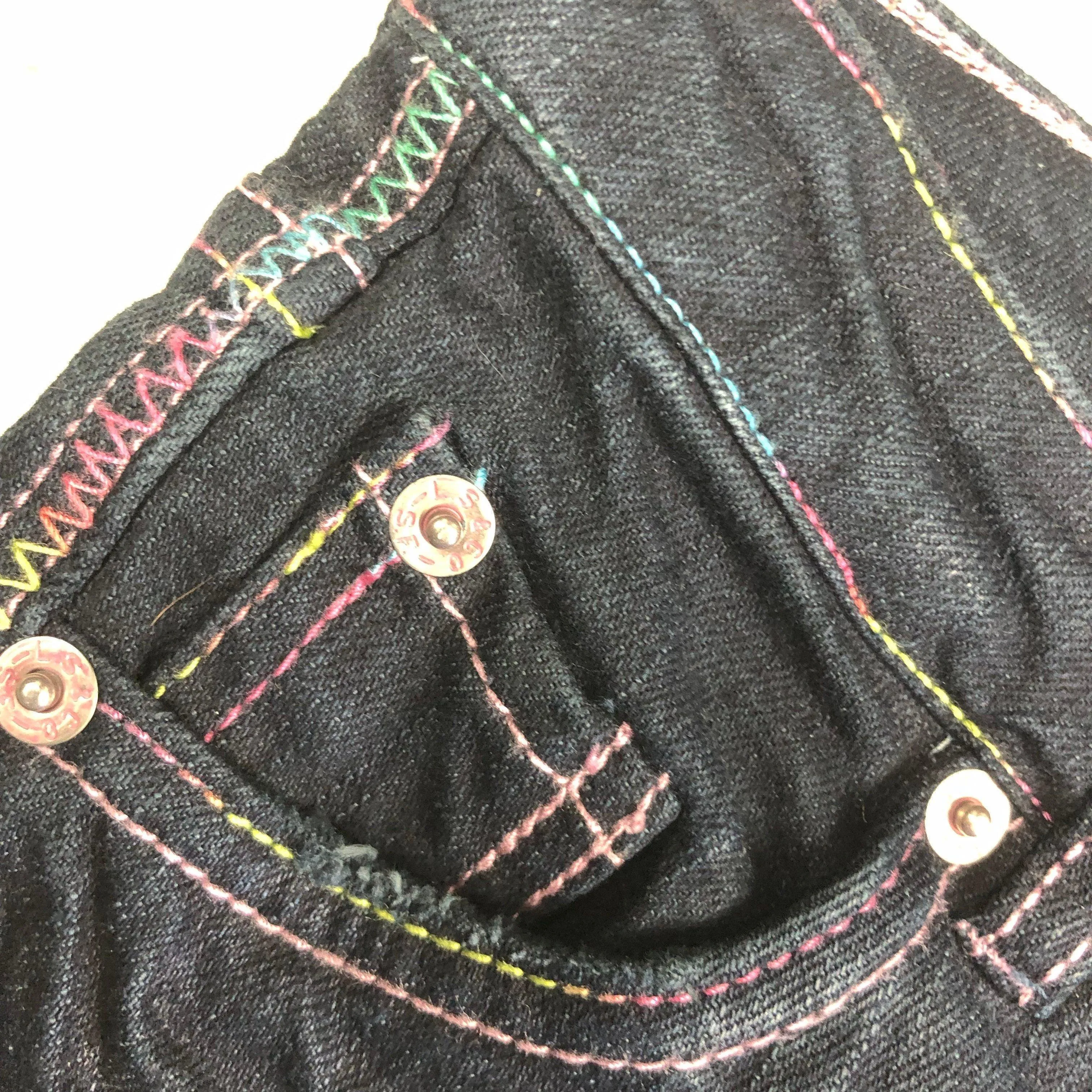 Levis Girls Rainbow Stitch Jeans - Size 4Y