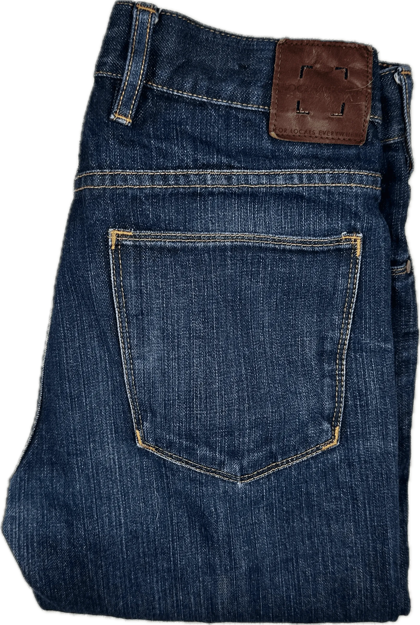 Local People Japanese  Denim Slim Straight Jeans - Size 31/34