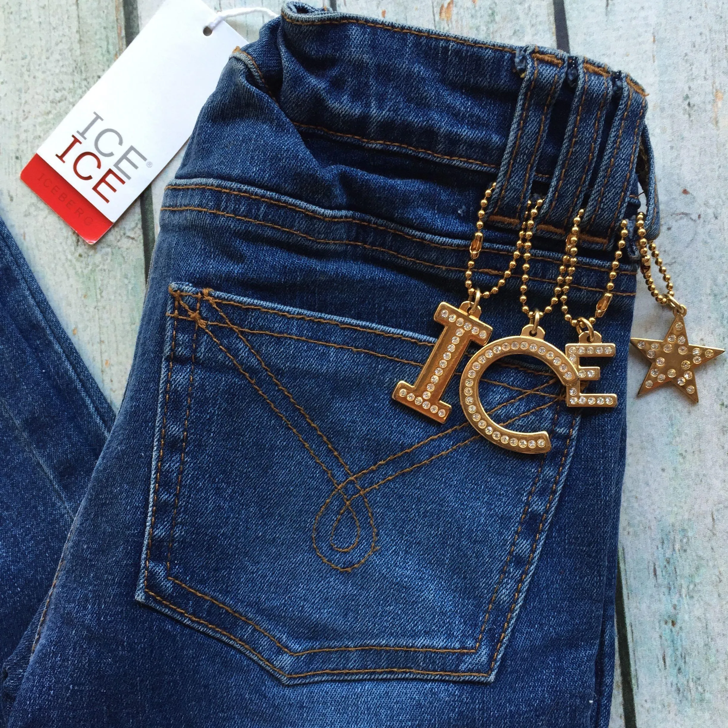 NWT - ICE ICE by Iceberg Girls Stretch Jeans - Size 8