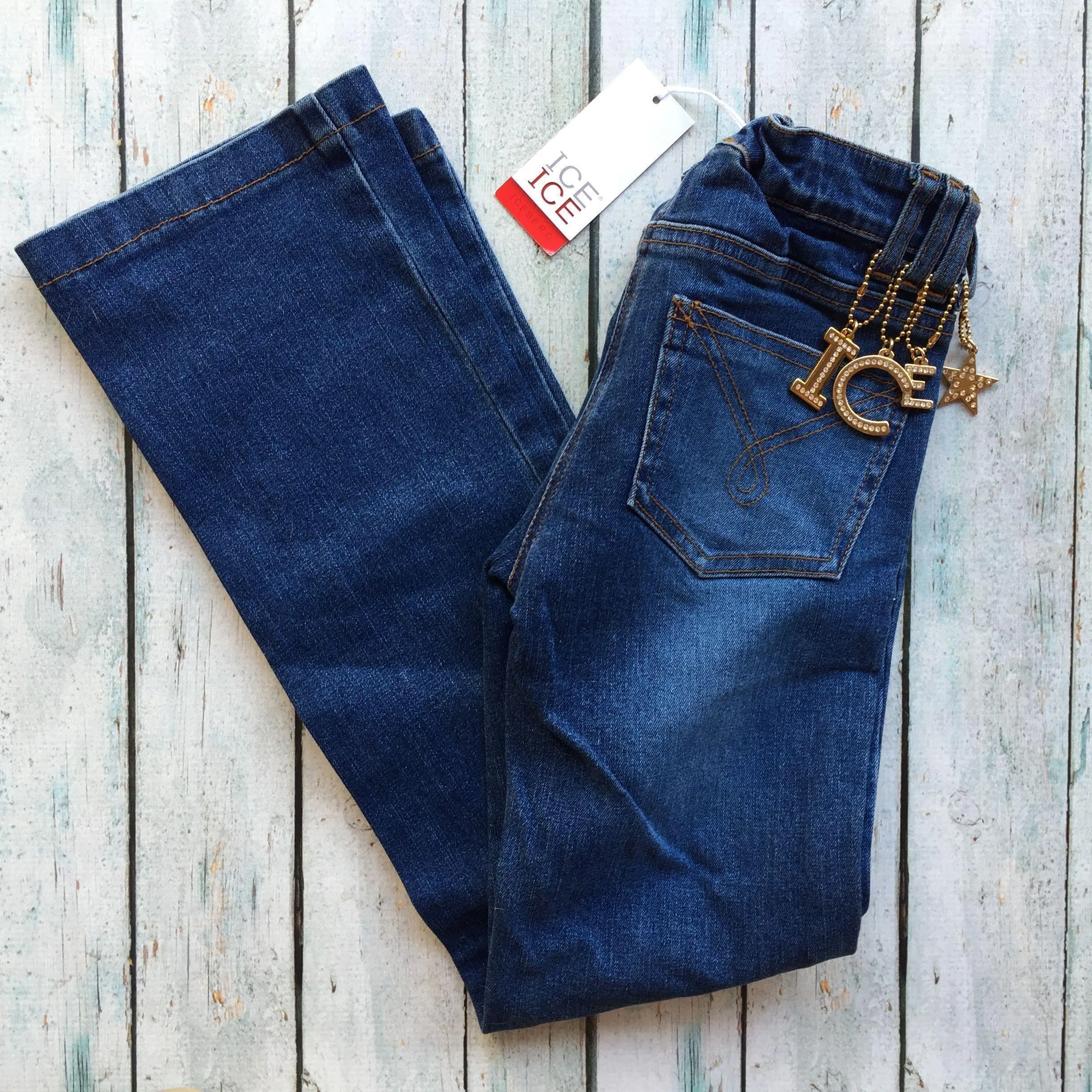 NWT - ICE ICE by Iceberg Girls Stretch Jeans - Size 8