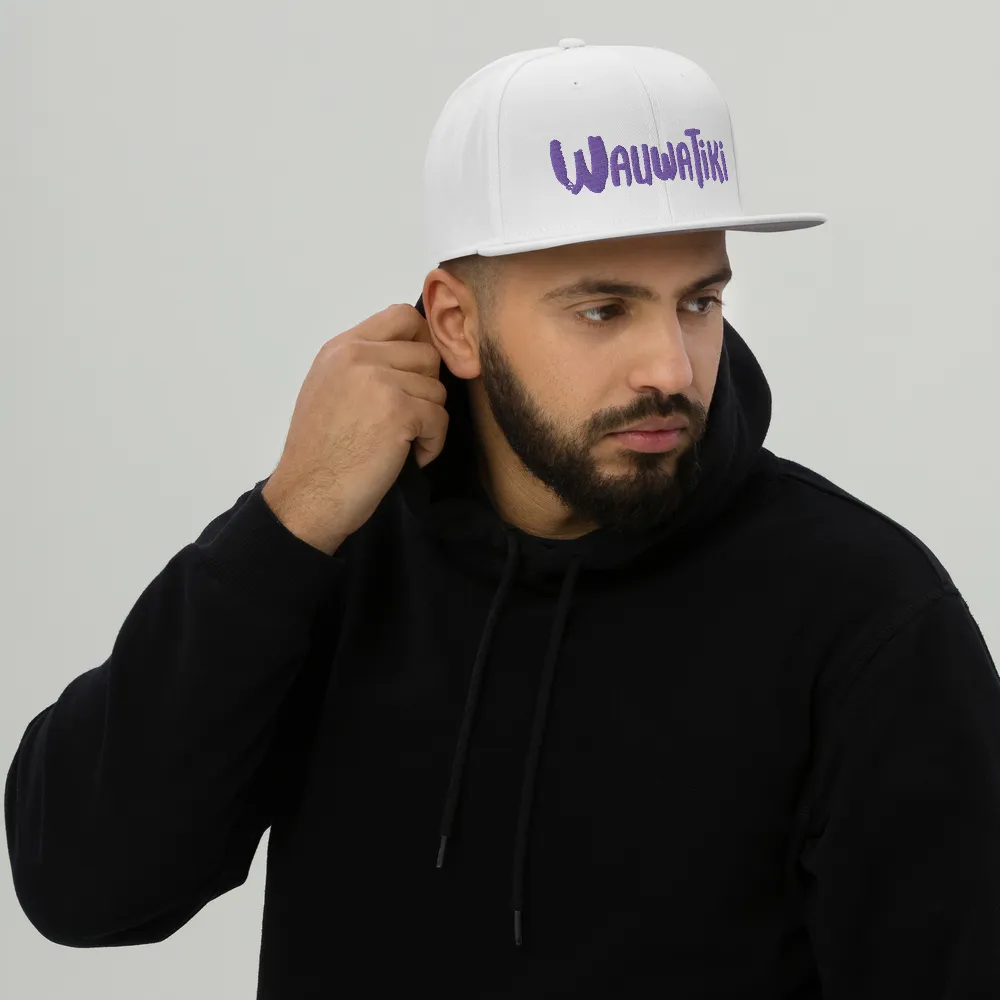 Purple Tiki Snapback Hat