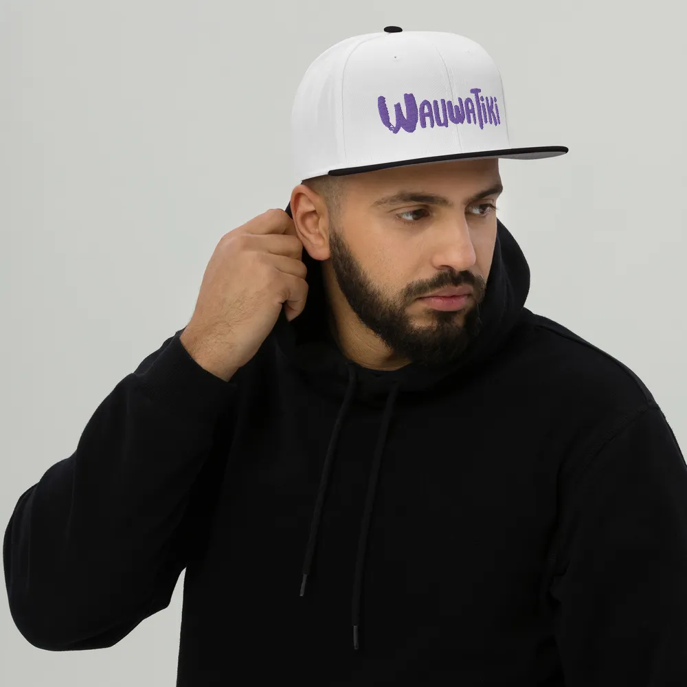 Purple Tiki Snapback Hat