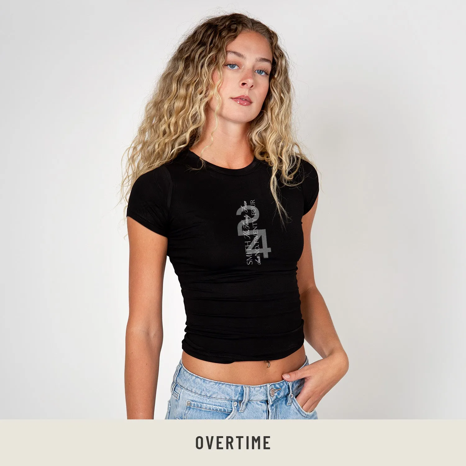Slim-Fit Short Sleeve Tee in Black