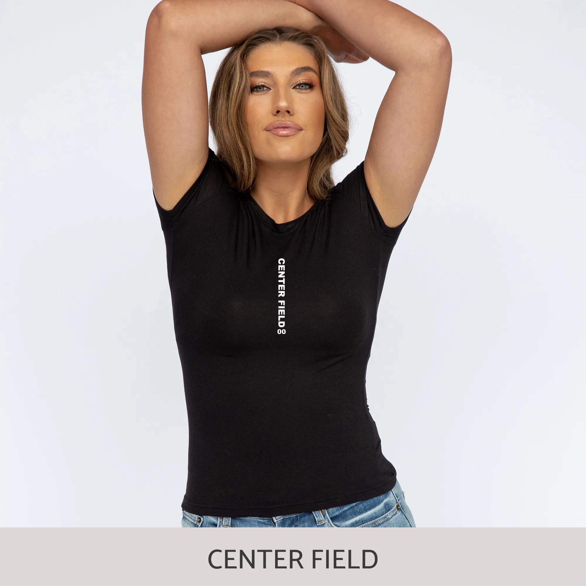 Slim-Fit Short Sleeve Tee in Black