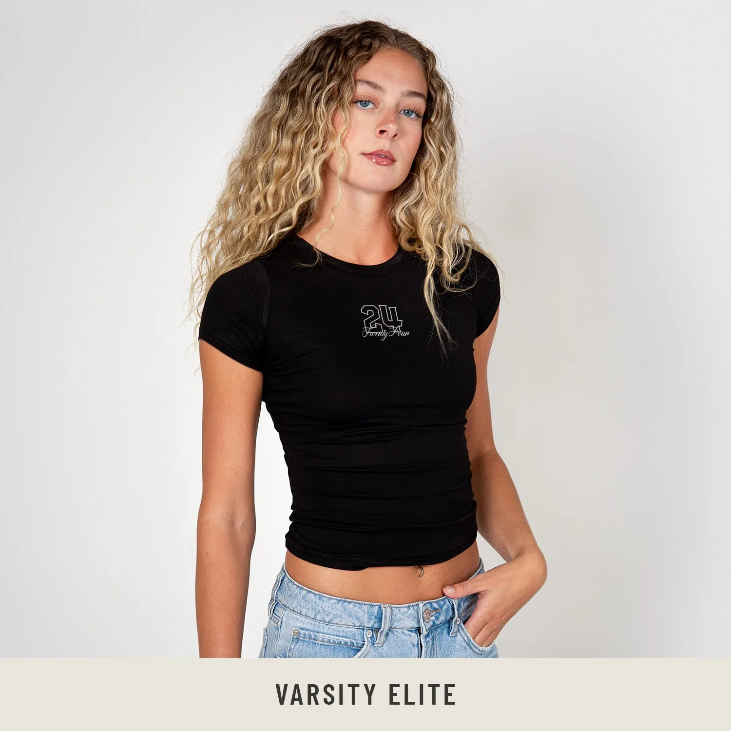 Slim-Fit Short Sleeve Tee in Black