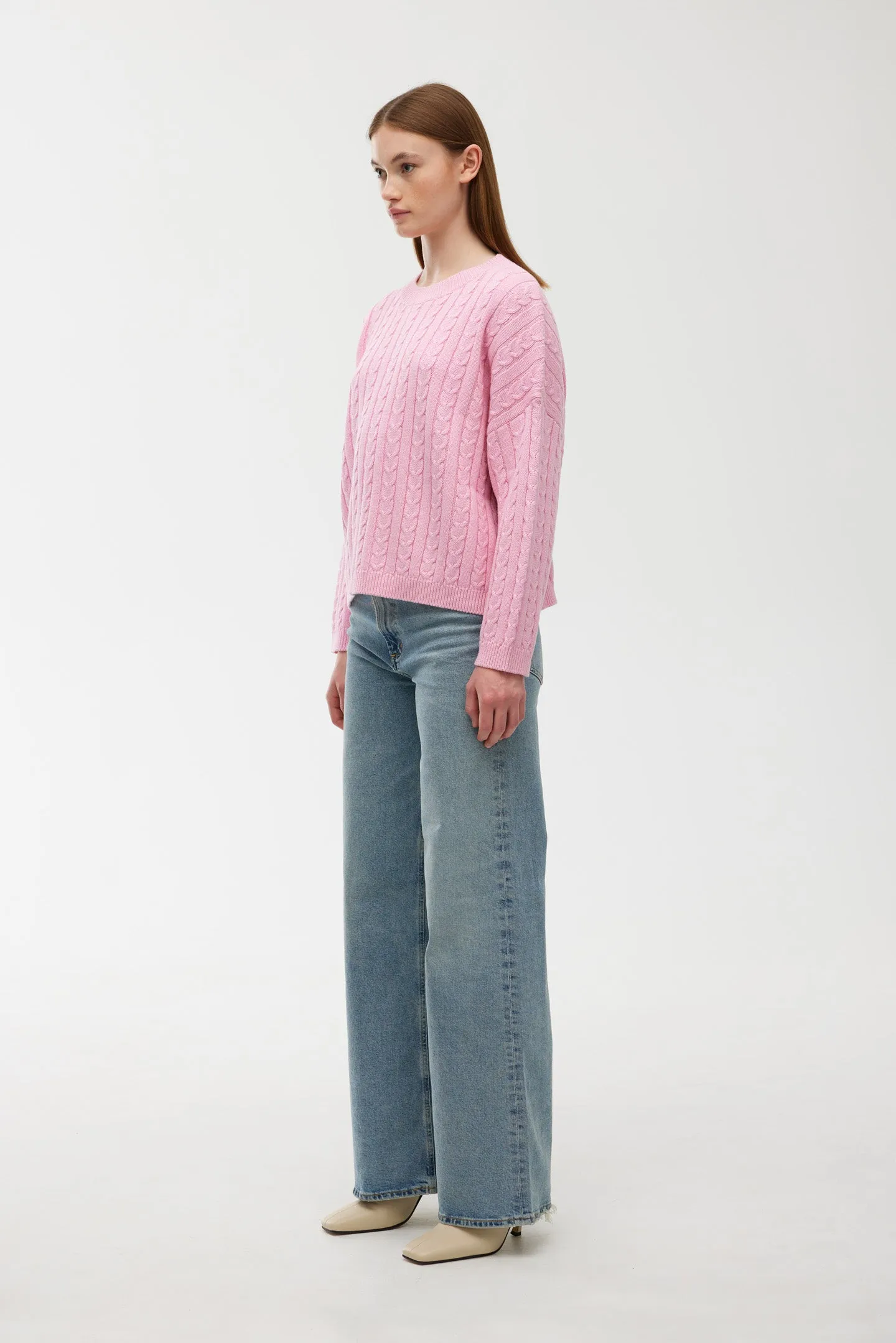 Willa Cable Knit - Rose