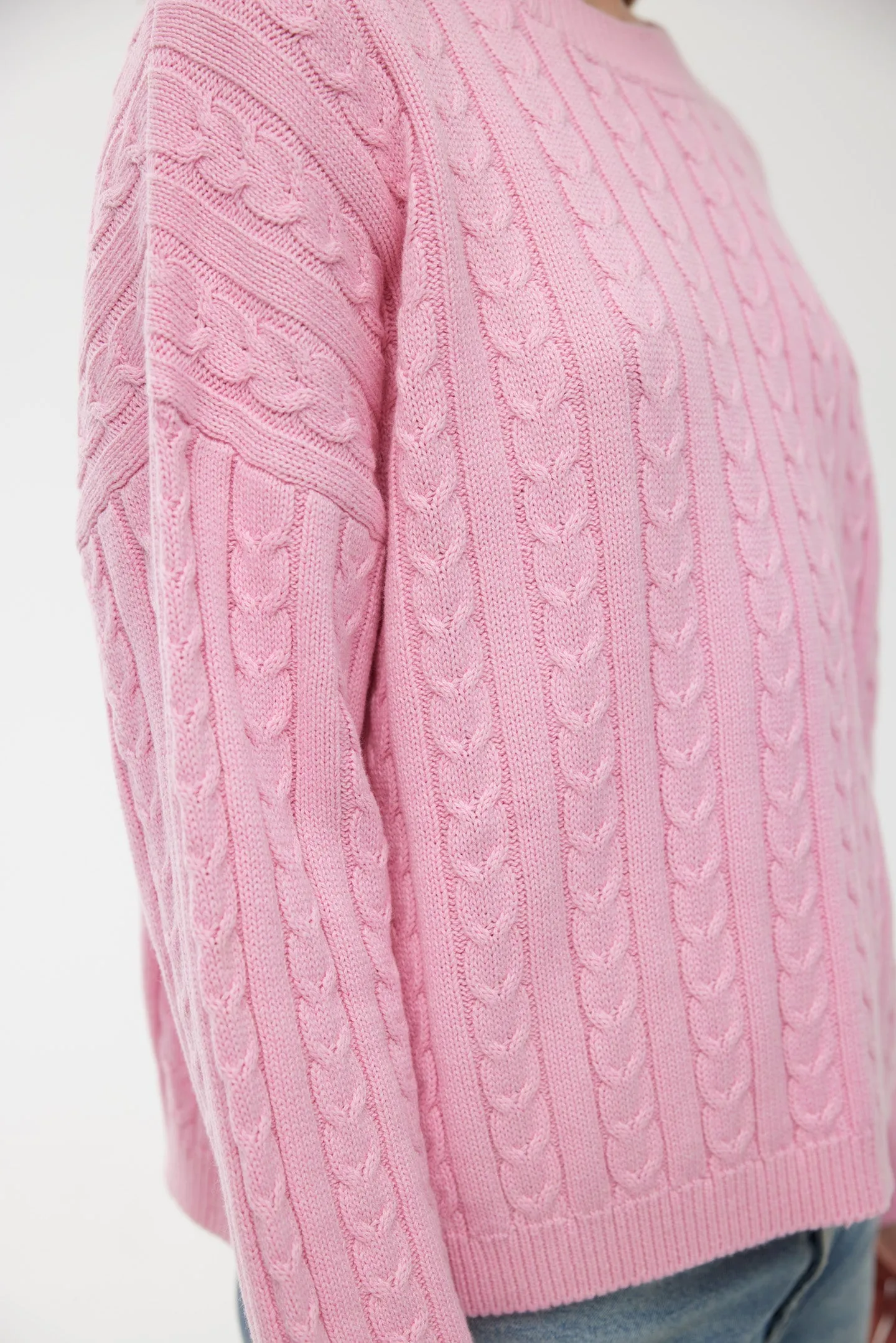 Willa Cable Knit - Rose