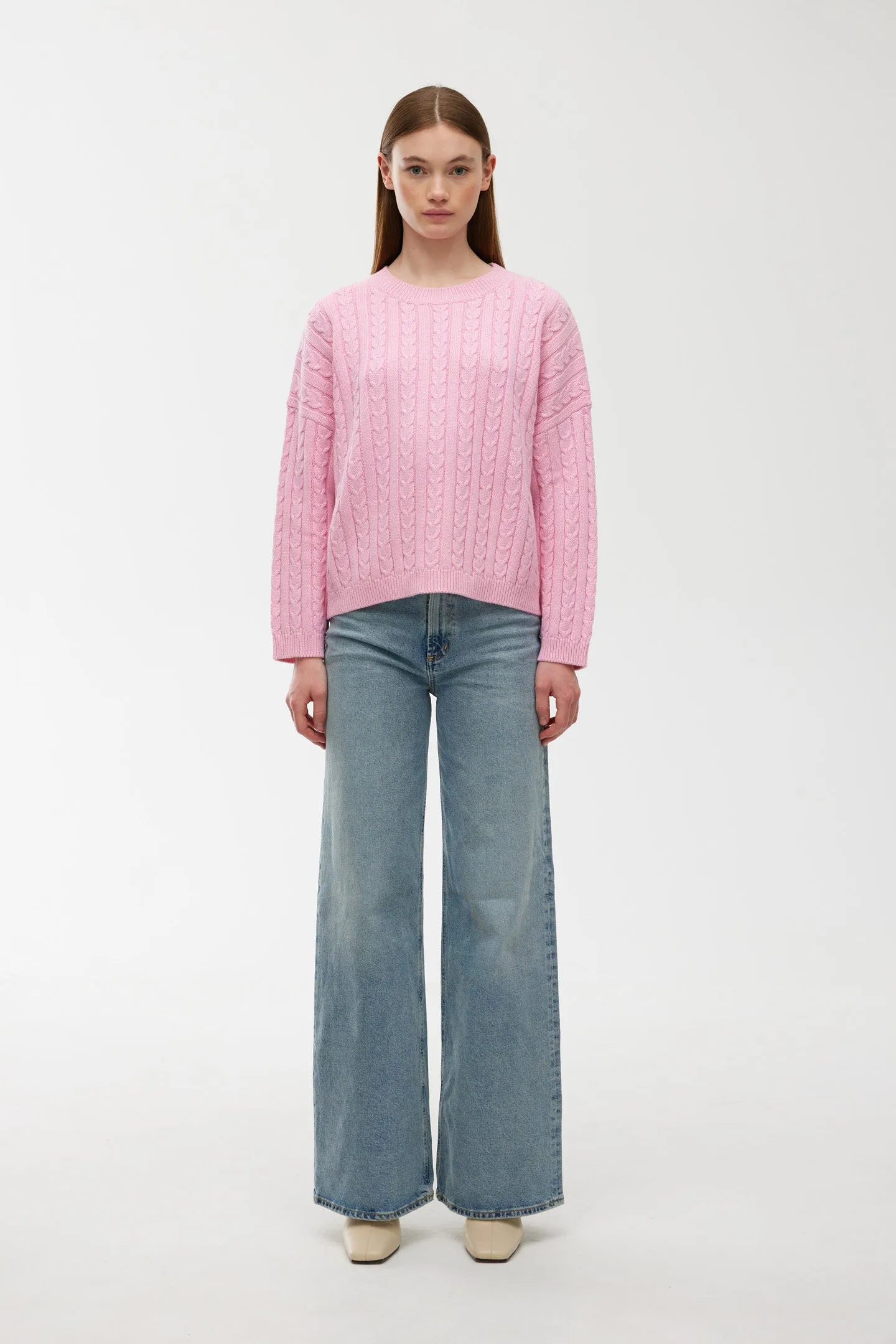 Willa Cable Knit - Rose